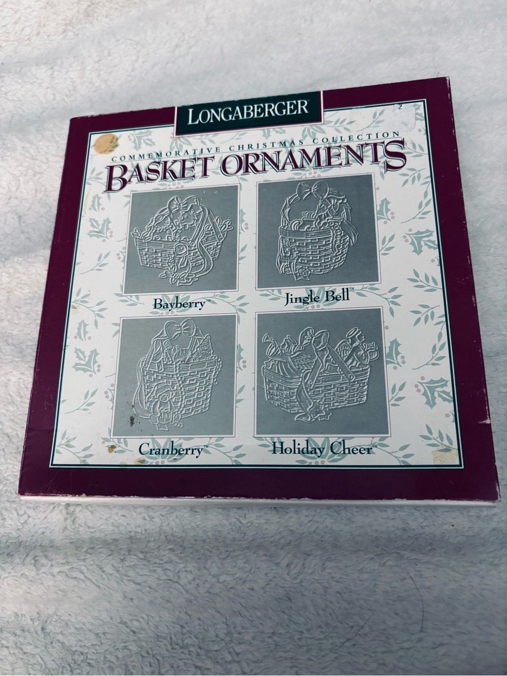 Longaberger Silver Pewter Basket Ornaments - 1997
